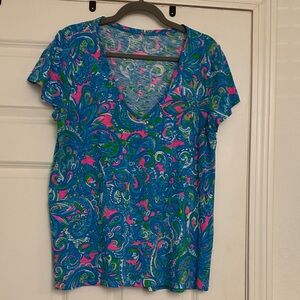 Lilly Pulitzer Etta V-Neck Size Large GUC